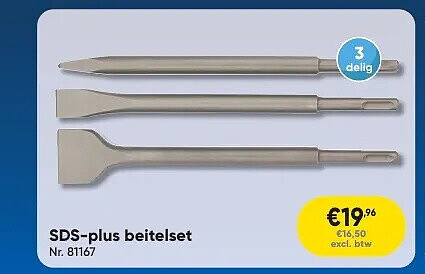 SDS-plus beitelset Nr. 81167