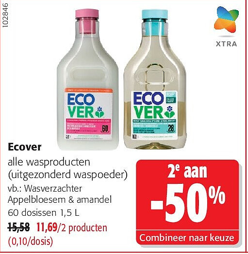 Ecover Wasverzachter Appelbloesem & amandel 60 dosissen 1,5 L