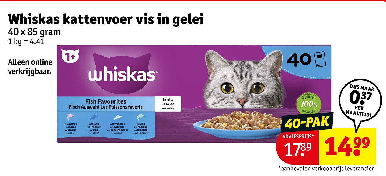 Whiskas kattenvoer vis in gelei