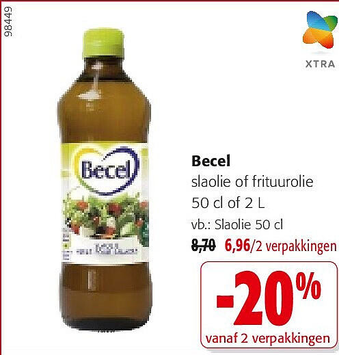 Becel slaolie of frituurolie 50 cl