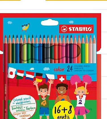 Set van 24 kleurpotloden Kids Tropicolors