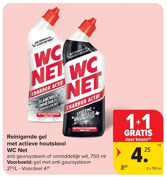 Reinigende gel met actieve houtskool WC Net