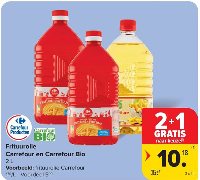 Frituurolie Carrefour en Carrefour Bio
