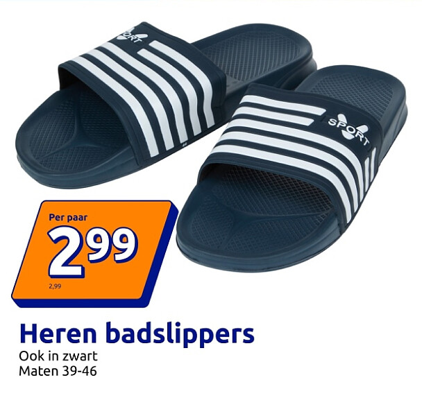 Heren badslippers