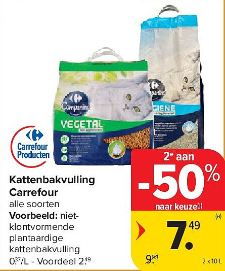 Kattenbakvulling Carrefour