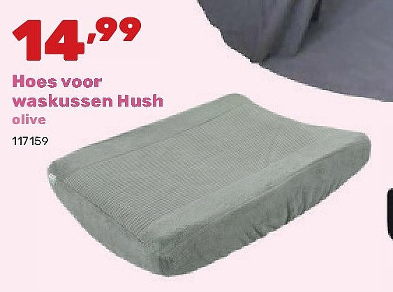 Hoes voor waskussen Hush olive