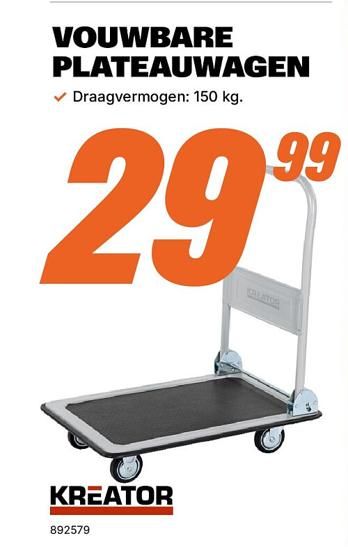 VOUWBARE PLATEAUWAGEN