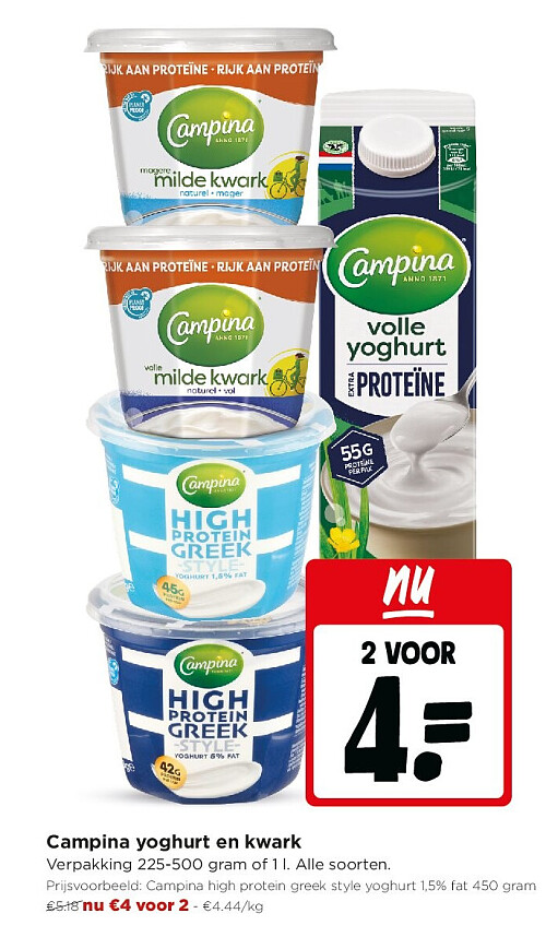Campina yoghurt en kwark
