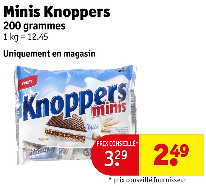 Minis Knoppers 200 grammes