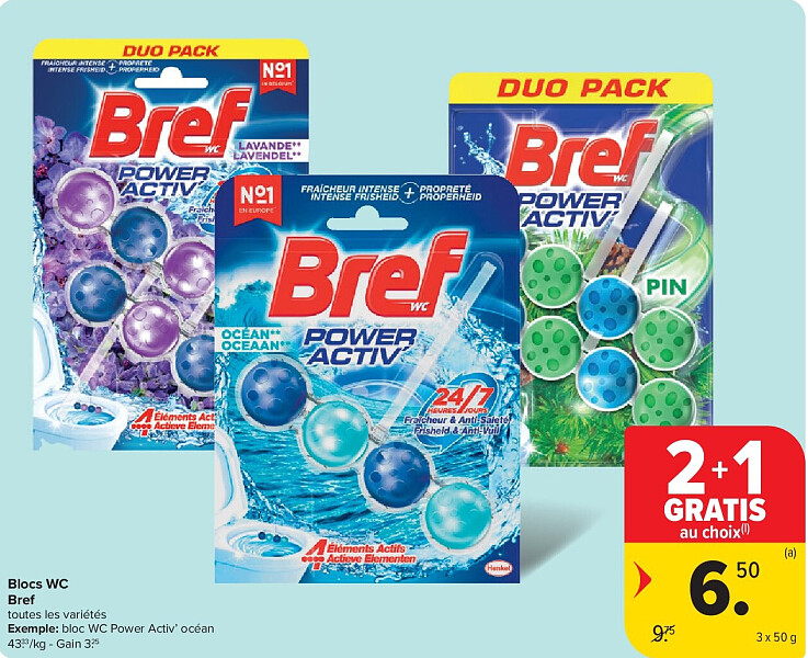 Blocs WC Bref 3 x 50 g