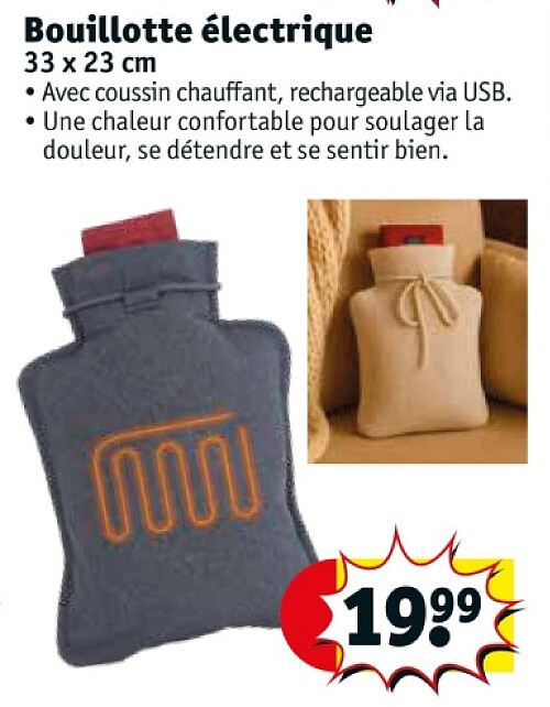 Bouillotte électrique 33 x 23 cm