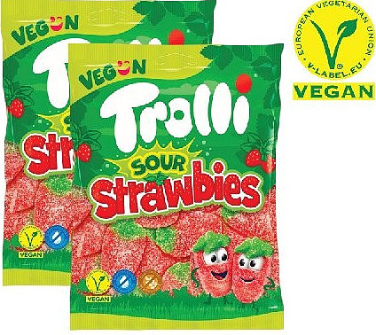 Bonbons Strawbies Trolli Vegan