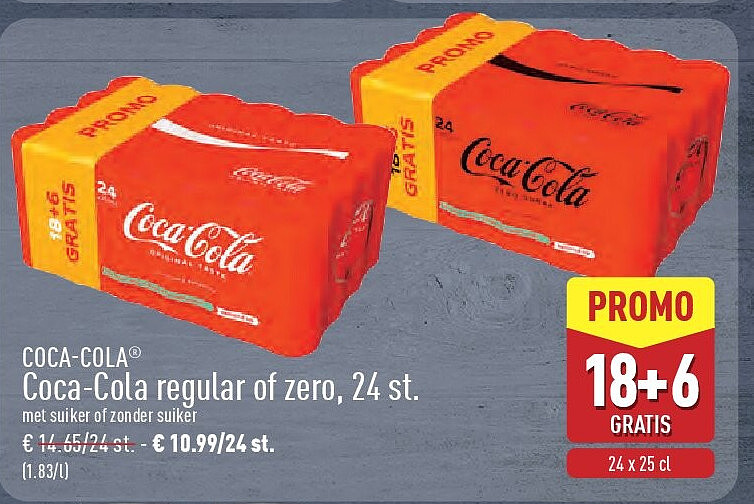 Coca-Cola regular of zero, 24 st.