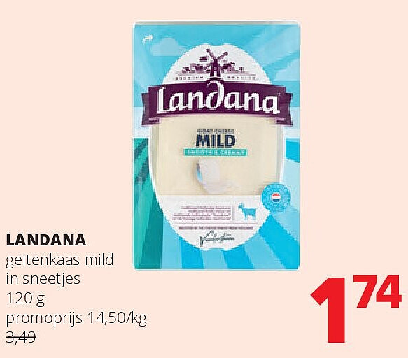 LANDANA geitenkaas mild in sneetjes 120 g