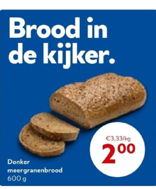 Donker meergranenbrood 600 g