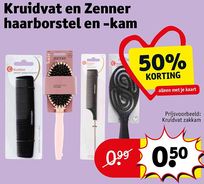 Kruidvat en Zenner haarborstel en -kam