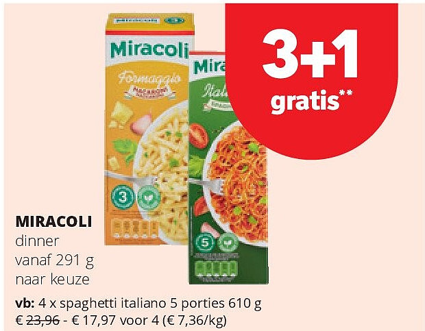 MIRACOLI spaghetti italiano 5 porties 610 g