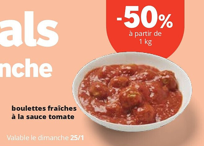 boulettes fraîches à la sauce tomate