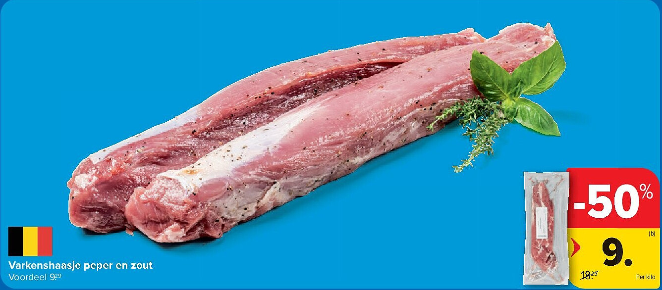 Varkenshaasje peper en zout