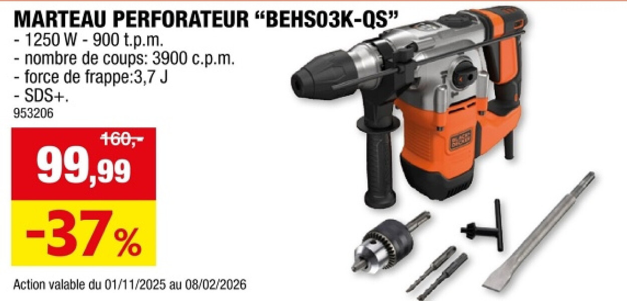 MARTEAU PERFORATEUR "BEHSO3K-QS"