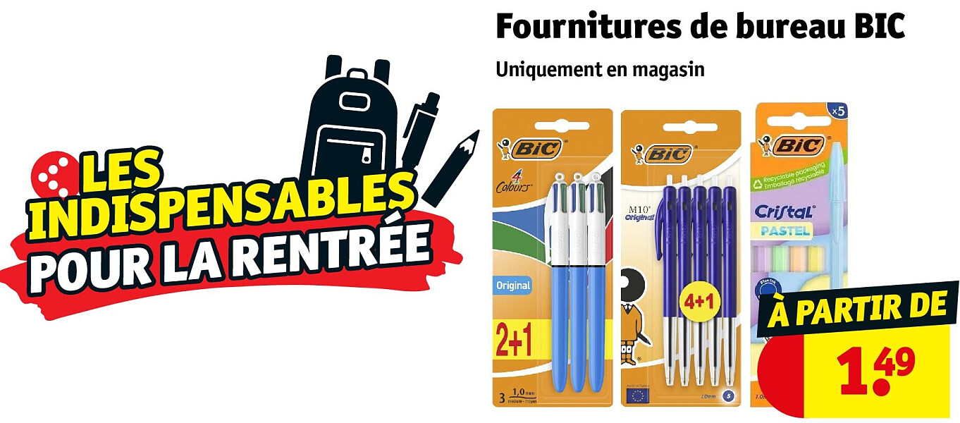 Fournitures de bureau BIC