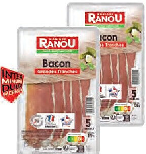 Ranou Bacon grote sneden - 120g