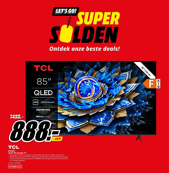 TCL 85T69C QLED 4K Google TV