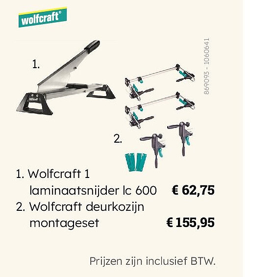 Wolfcraft deurkozijn montageset