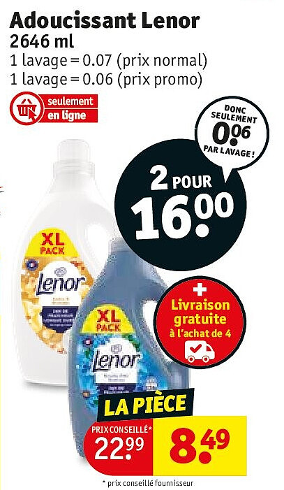Adoucissant Lenor 2646 ml