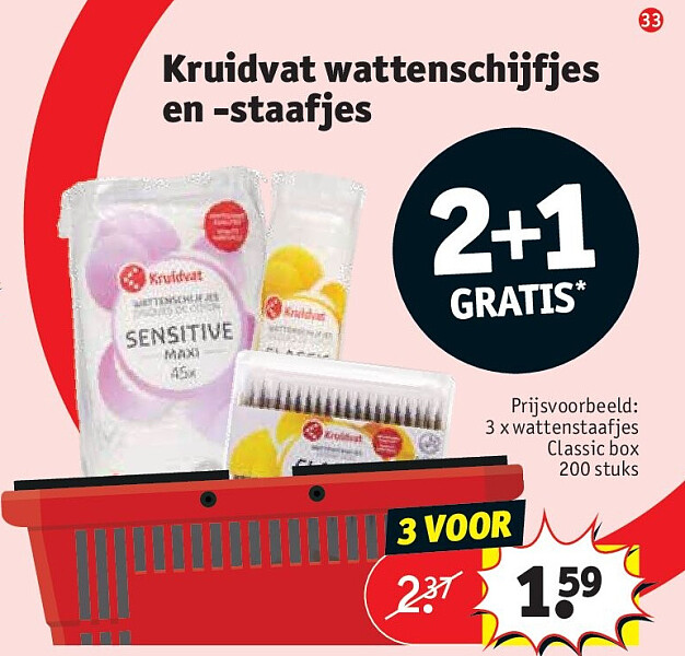 Kruidvat wattenschijfjes en -staafjes