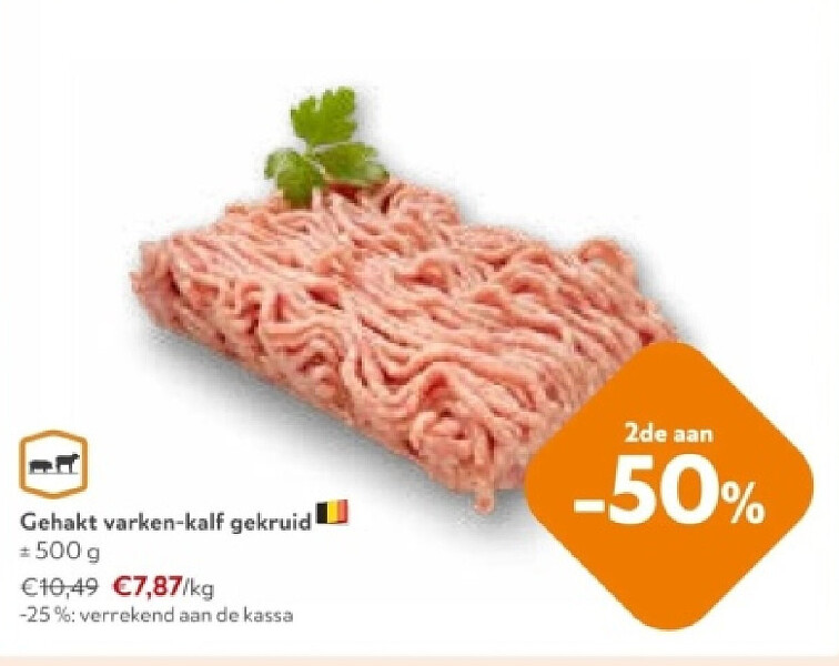 Gehakt varken-kalf gekruid
