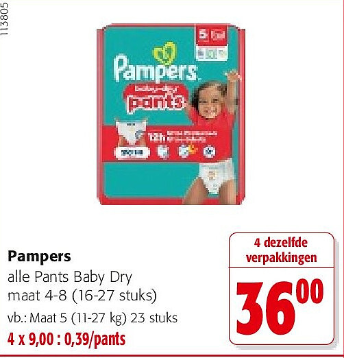 Pampers Maat 5 (11-27 kg) 23 stuks