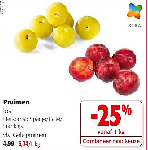 Gele pruimen
