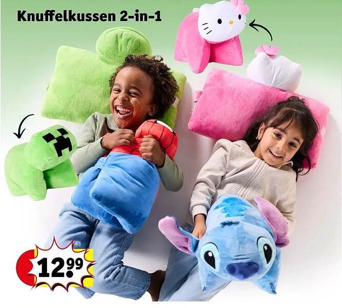 Knuffelkussen 2-in-1