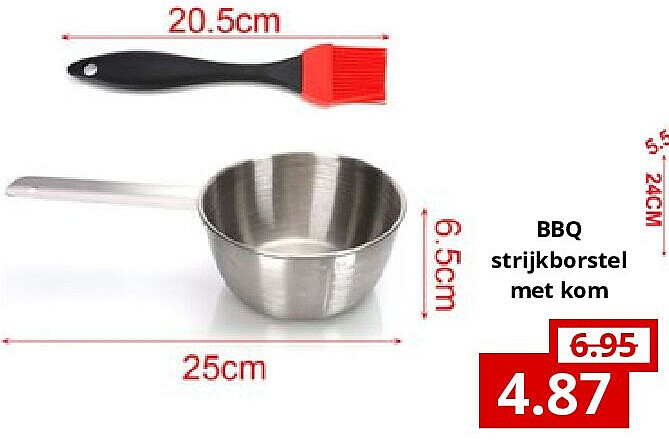 BBQ strijkborstel met kom