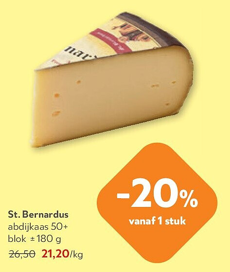 St. Bernardus abdijkaas 50+ blok ± 18