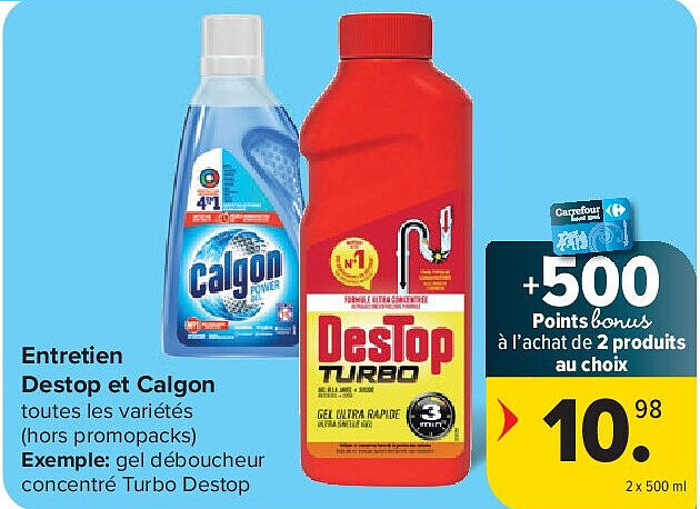 Entretien Destop et Calgon 2 x 500 ml