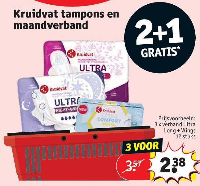 Kruidvat tampons en maandverband