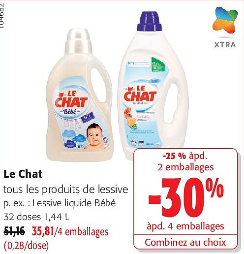 Le Chat tous les produits de lessive