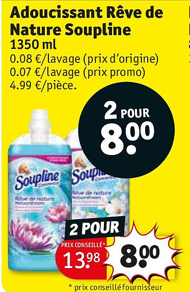 Adoucissant Rêve de Nature Soupline 1350 ml