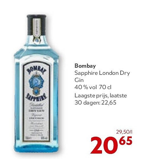 Bombay 11,32/1 849 Sapphire London Dry Gin 40% vol 70 cl