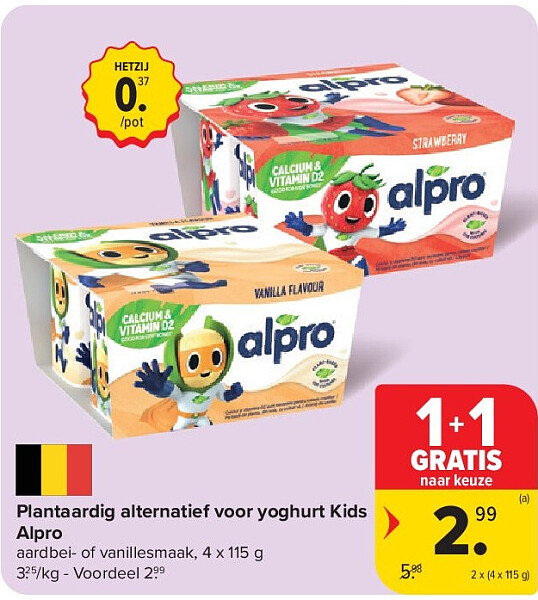 Plantaardig alternatief voor yoghurt Kids Alpro