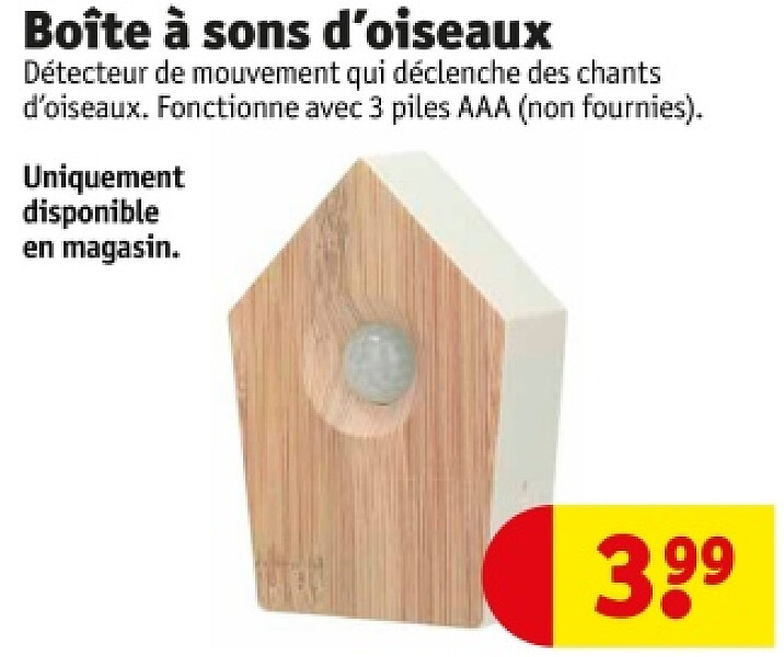 Boîte à sons d'oiseaux