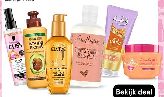 Maskers en kuren van Andrélon, Dove, Elvive, Loving Blends, Gliss, Guhl, John Frieda, Shea Moisture en Syoss