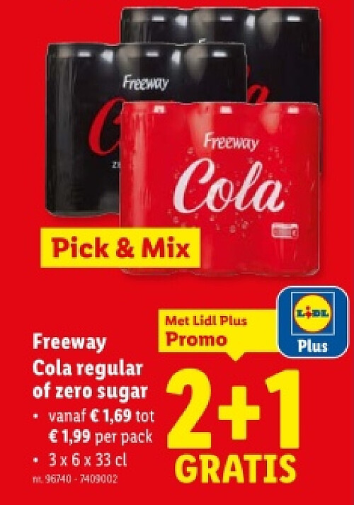 Cola regular of zero sugar