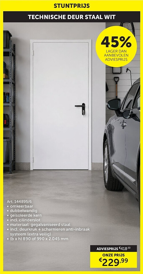 TECHNISCHE DEUR STAAL WIT