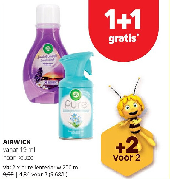 AIRWICK pure lentedauw 250 ml