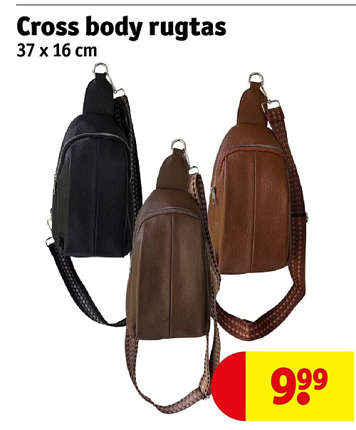 Cross body rugtas