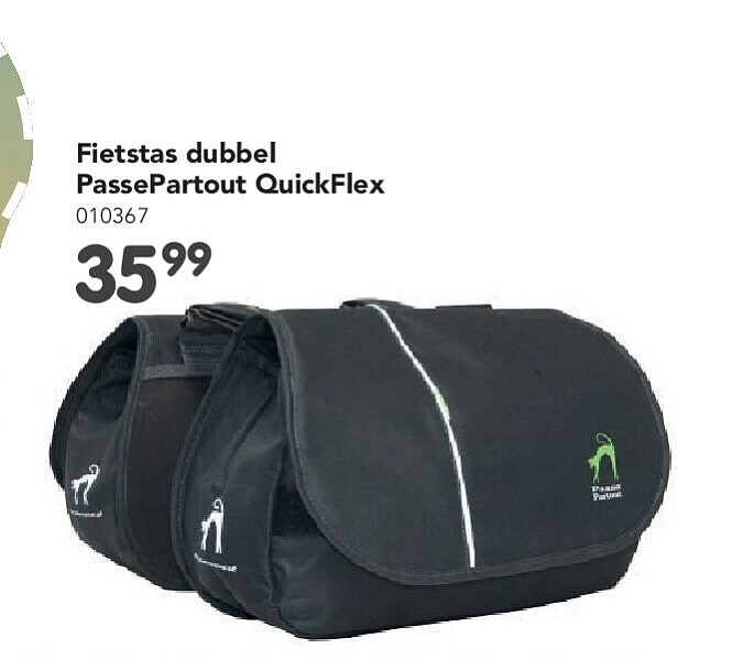 Fietstas dubbel PassePartout QuickFlex 010367