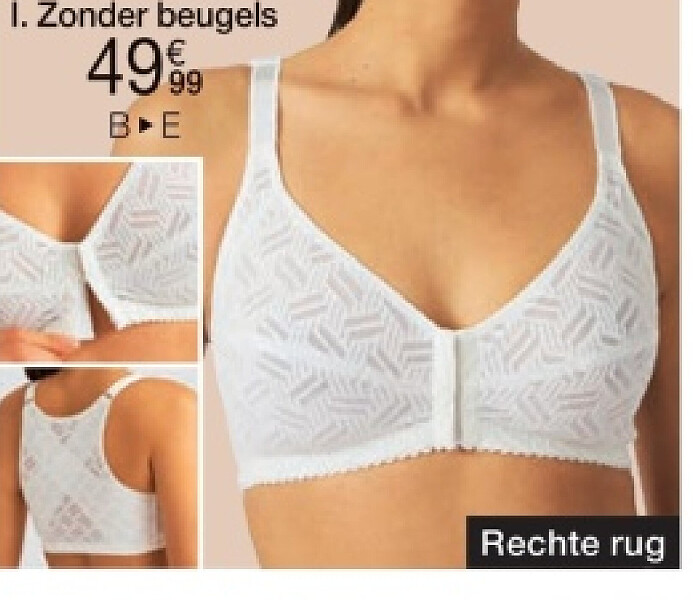 Beha zonder beugels, rechte rug